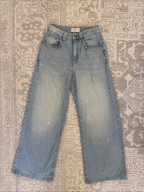 Cotton On Light Blue High-Rise Wide-Leg Jeans